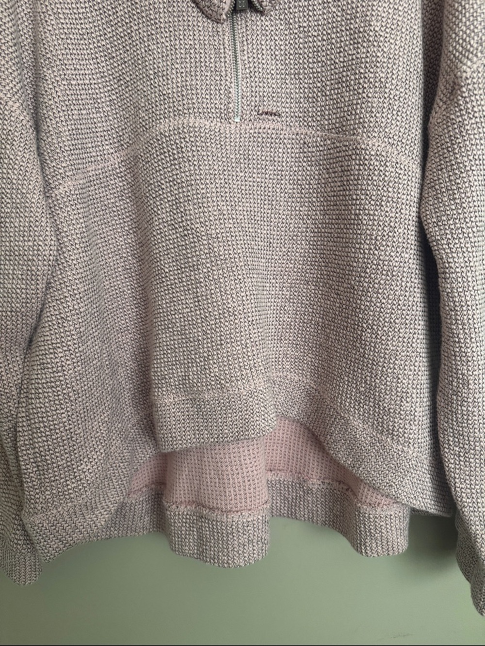 NWT- Sweaty Betty Restful Boucle Half Zip Sweatshirt, Misty Rose Pink, US10 - Picture 8 of 12